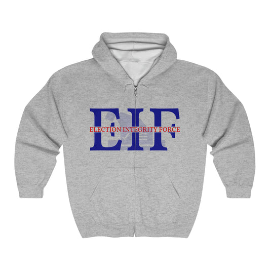 Election Integrity Force Full Zip Hooded Sweatshirt